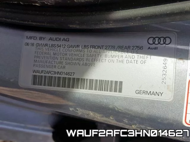 WAUF2AFC3HN014627 фото 2