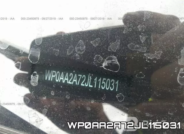 WP0AA2A72JL115031 фото 10