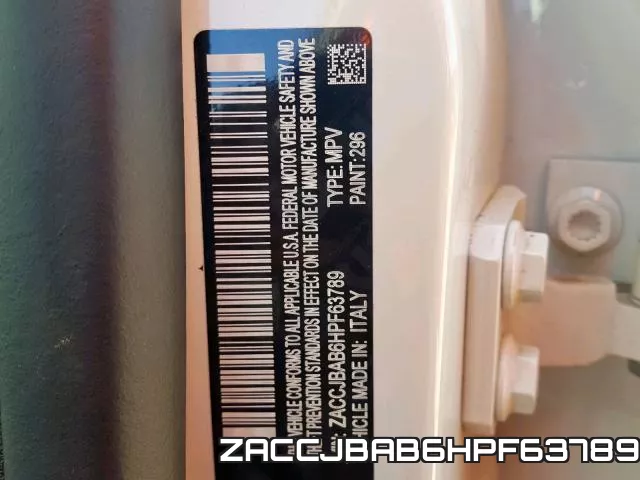 ZACCJBAB6HPF63789 фото 2