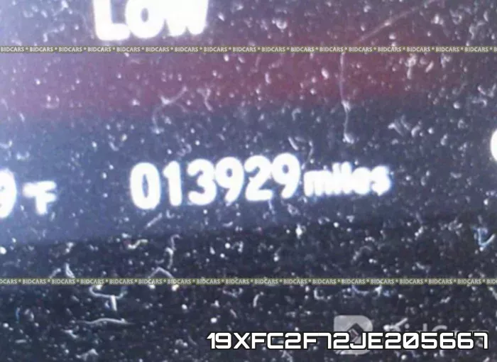 19XFC2F72JE205667 фото 8