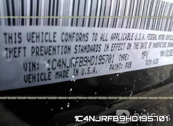 1C4NJRFB9HD195701 фото 10