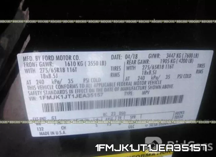 1FMJK1JT1JEA35157 фото 10