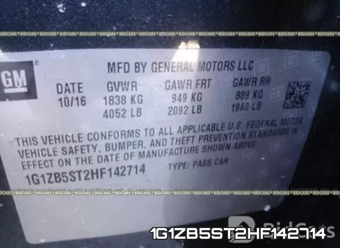 1G1ZB5ST2HF142714 фото 10