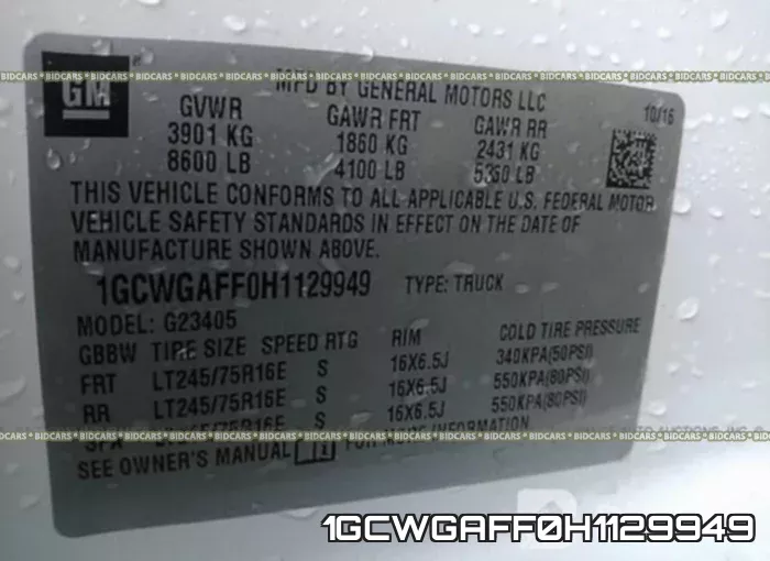 1GCWGAFF0H1129949 фото 10