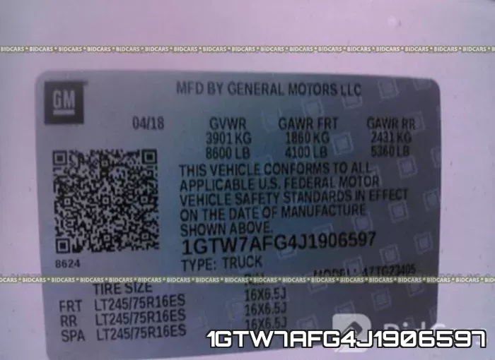 1GTW7AFG4J1906597 фото 10