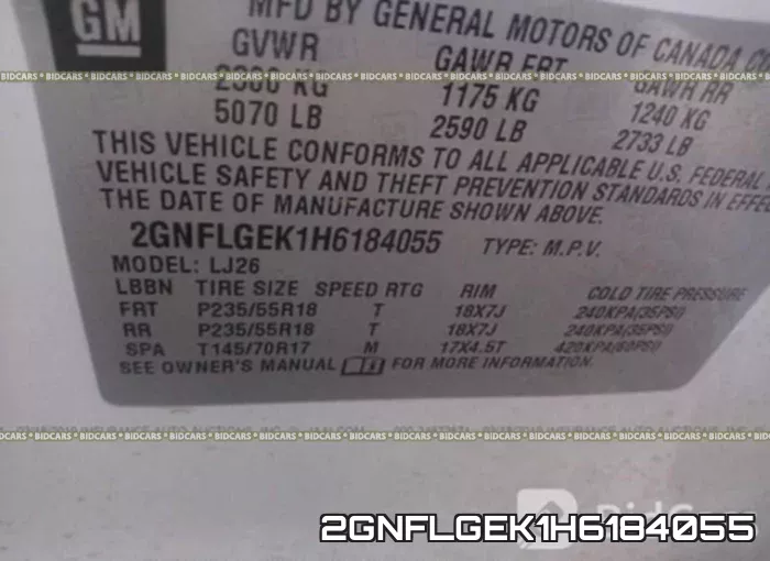 2GNFLGEK1H6184055 фото 10