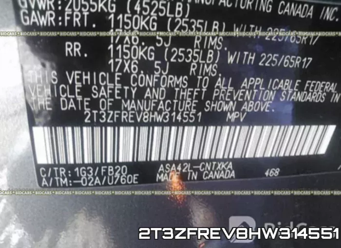 2T3ZFREV8HW314551 фото 10