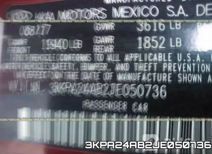 3KPA24AB2JE050736 фото 10