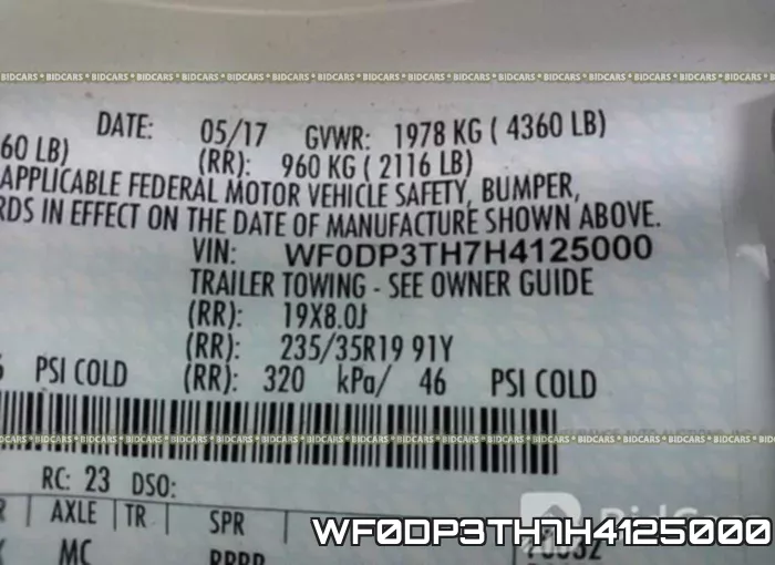 WF0DP3TH7H4125000 фото 10