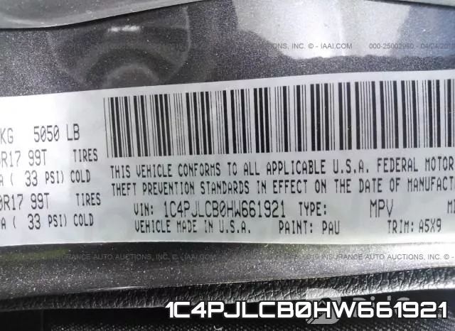 1C4PJLCB0HW661921 фото 10