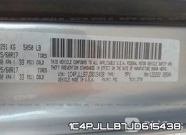 1C4PJLLB7JD615438 фото 10