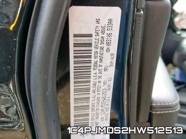 1C4PJMDS2HW512513 фото 2