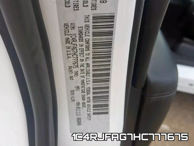 1C4RJFAG7HC777675 фото 2