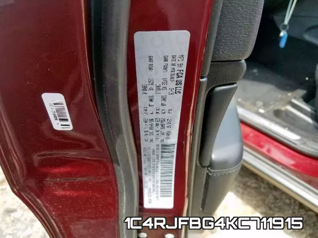 1C4RJFBG4KC711915 фото 2