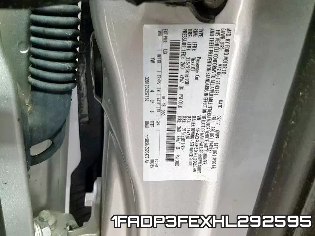 1FADP3FEXHL292595 фото 2