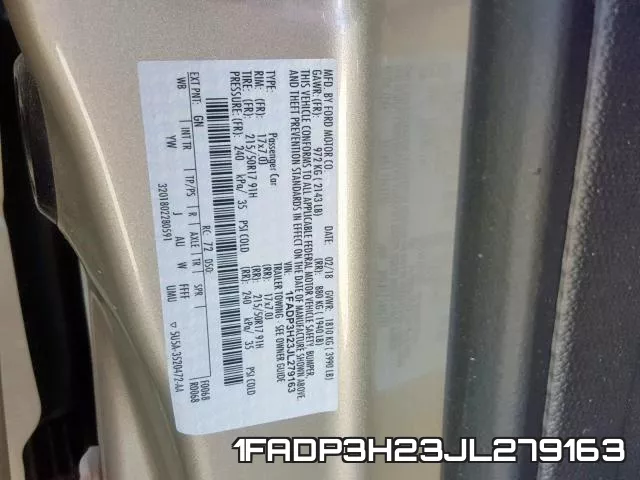 1FADP3H23JL279163 фото 2