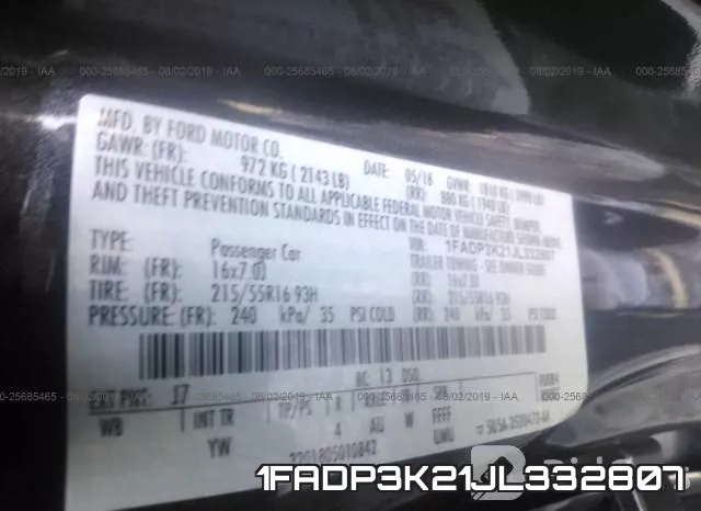 1FADP3K21JL332807 фото 10