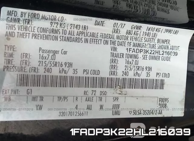 1FADP3K22HL216039 фото 10