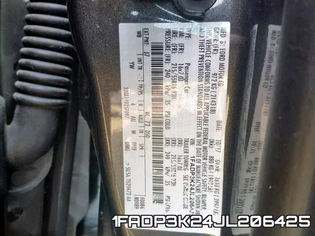 1FADP3K24JL206425 фото 2