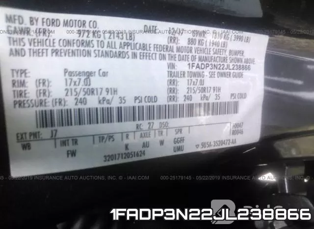 1FADP3N22JL238866 фото 10
