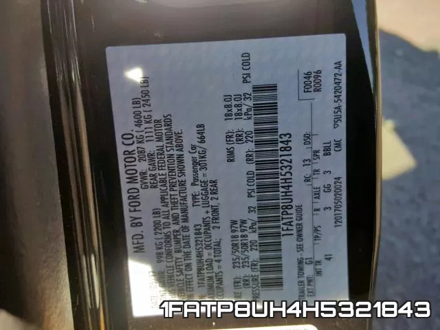 1FATP8UH4H5321843 фото 2
