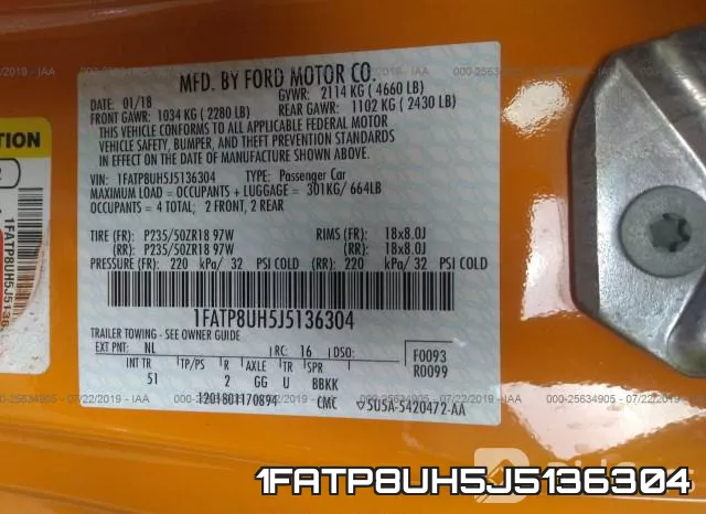 1FATP8UH5J5136304 фото 10