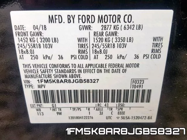 1FM5K8AR8JGB58327 фото 2