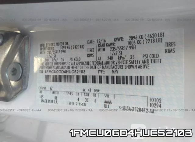 1FMCU0GD4HUC52103 фото 10