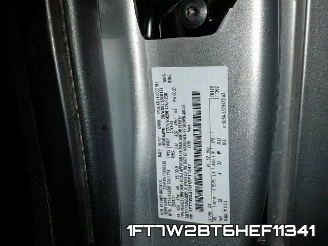 1FT7W2BT6HEF11341 фото 2
