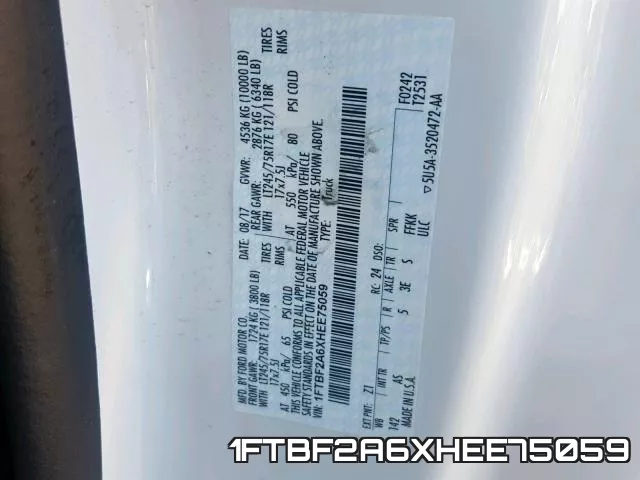 1FTBF2A6XHEE75059 фото 2