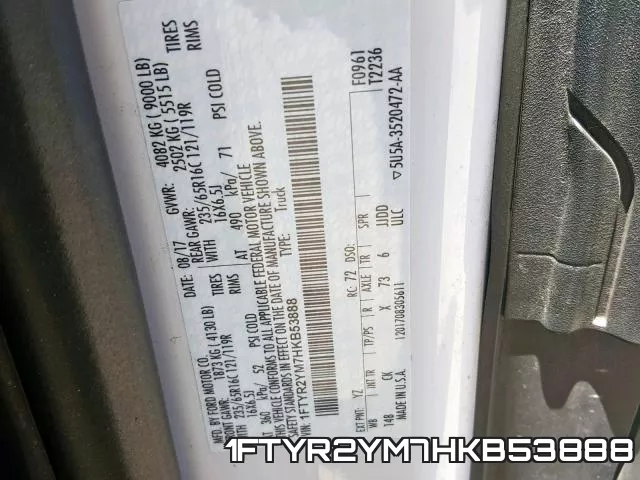 1FTYR2YM7HKB53888 фото 2