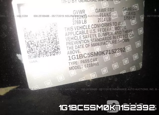 1G1BC5SM0K7152392 фото 10