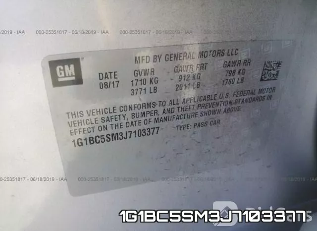 1G1BC5SM3J7103377 фото 10
