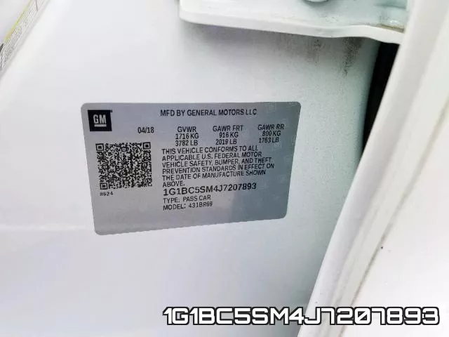 1G1BC5SM4J7207893 фото 2