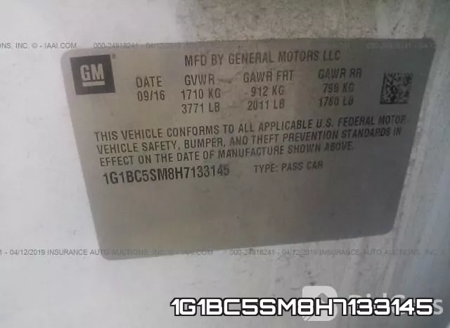 1G1BC5SM8H7133145 фото 10