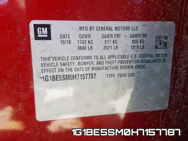 1G1BE5SM0H7157787 фото 2