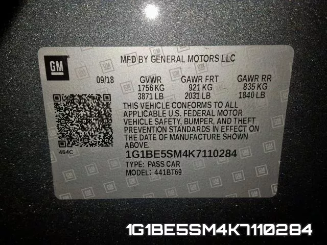 1G1BE5SM4K7110284 фото 2
