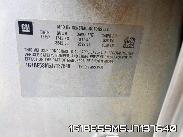 1G1BE5SM5J7137640 фото 2