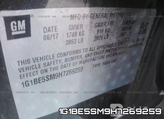 1G1BE5SM9H7269259 фото 10