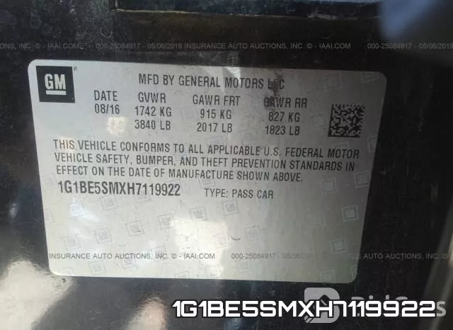 1G1BE5SMXH7119922 фото 10