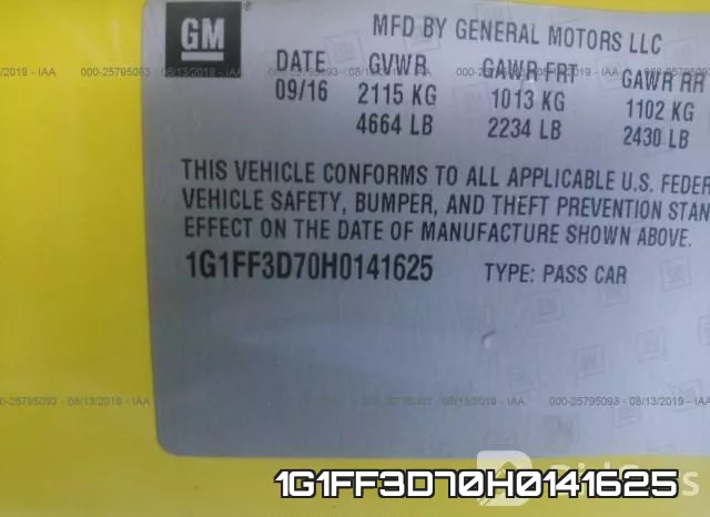 1G1FF3D70H0141625 фото 10