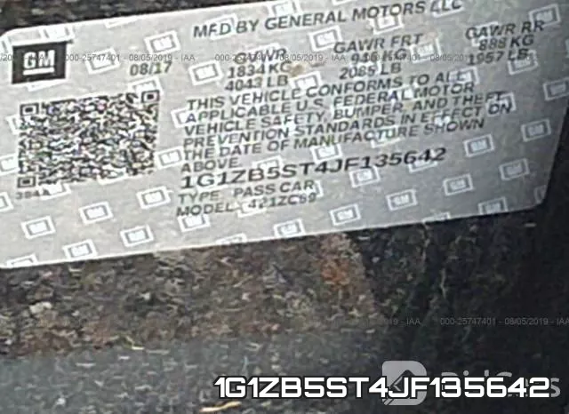 1G1ZB5ST4JF135642 фото 10