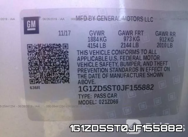 1G1ZD5ST0JF155882 фото 10