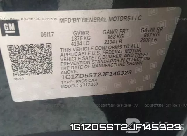 1G1ZD5ST2JF145323 фото 10