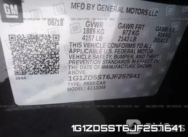 1G1ZD5ST6JF257641 фото 10