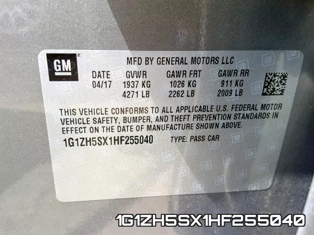 1G1ZH5SX1HF255040 фото 2