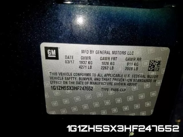1G1ZH5SX3HF247652 фото 2