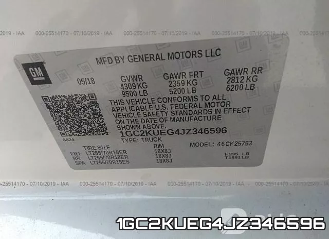 1GC2KUEG4JZ346596 фото 10