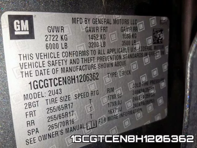 1GCGTCEN8H1206362 фото 2