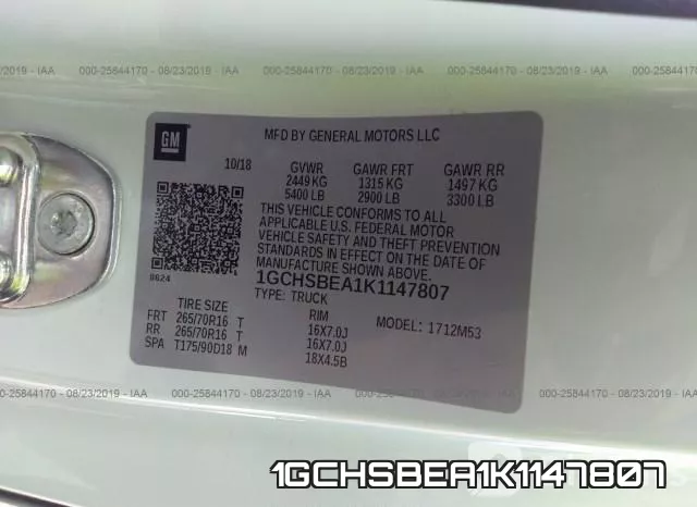 1GCHSBEA1K1147807 фото 10